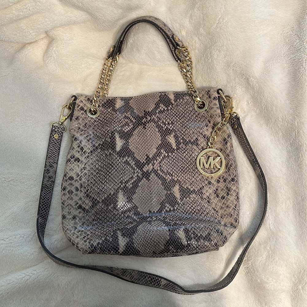 Michael by Michael Kors Snakeskin Crossbody/Shoulder Bag